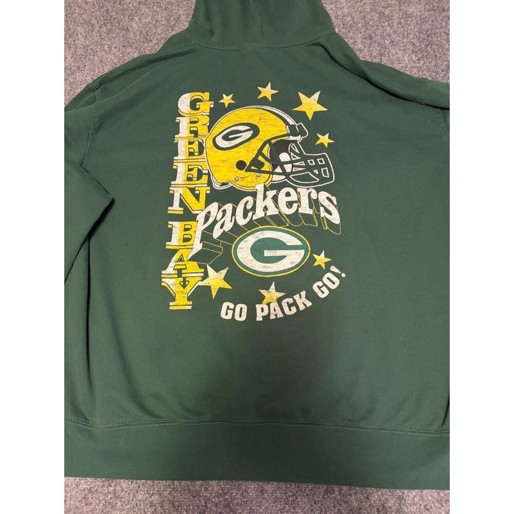 Green Bay Packers NFL Team Apparel Hoodie 3XLT Sweatpants 2XLT Set Go Pack Go - Picture 5 of 12